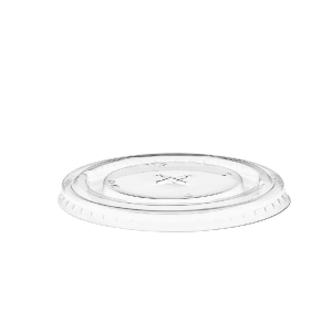 Pet Bardak X Delikli Kapak  9,5 cm Şeffaf Ortak Kapak 1000 Adet