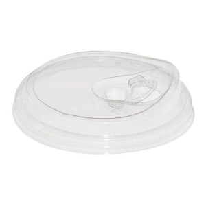 Pet Bardak Klipsli Kapak  9,5 cm Şeffaf Plastik